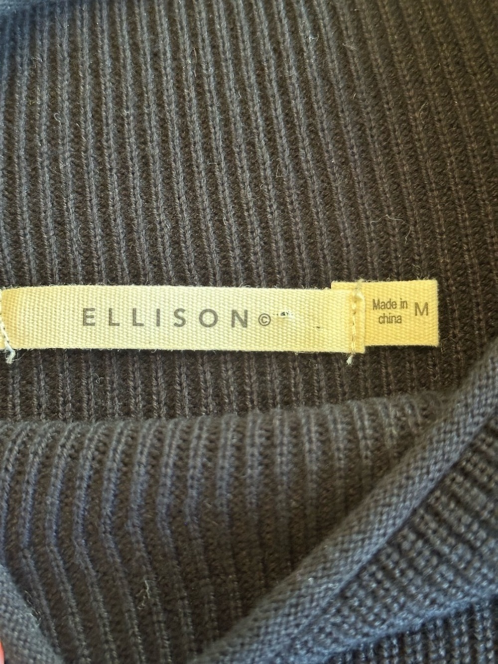 Ellison | Mock Neck Statement Power Shoulder Sweater Vest, Size M - Picture 5 of 8